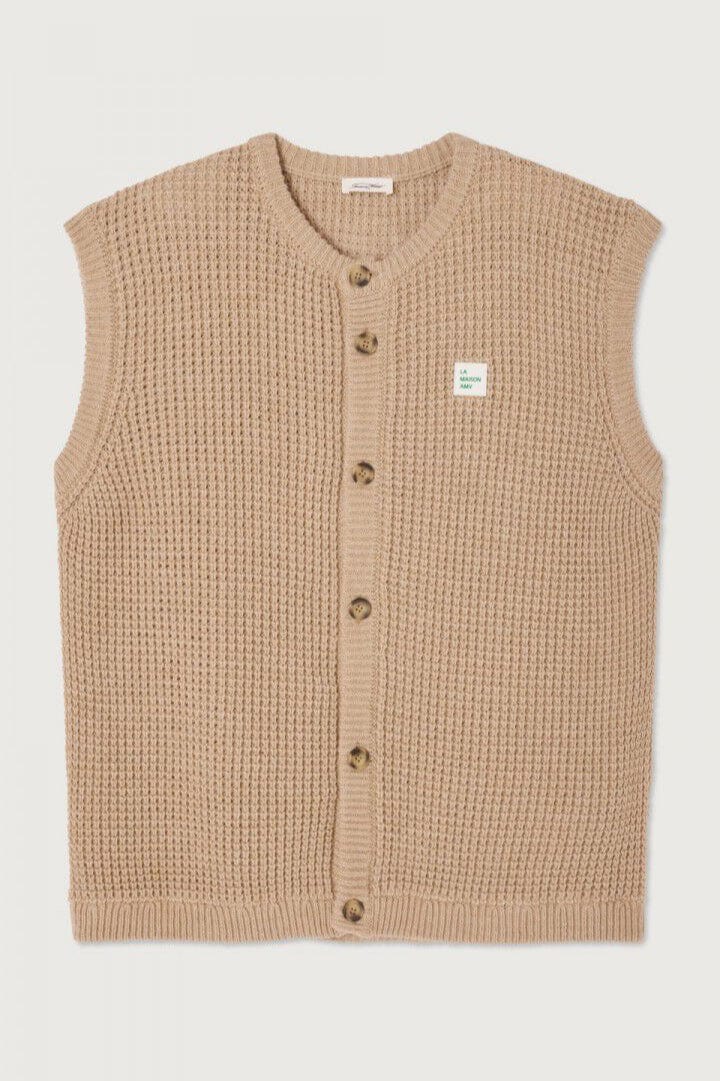 AMERICAN VINTAGE Pull/Cardigan/Gilet LIN CHINE / S Gilet American Vintage - Gilet homme Crashway