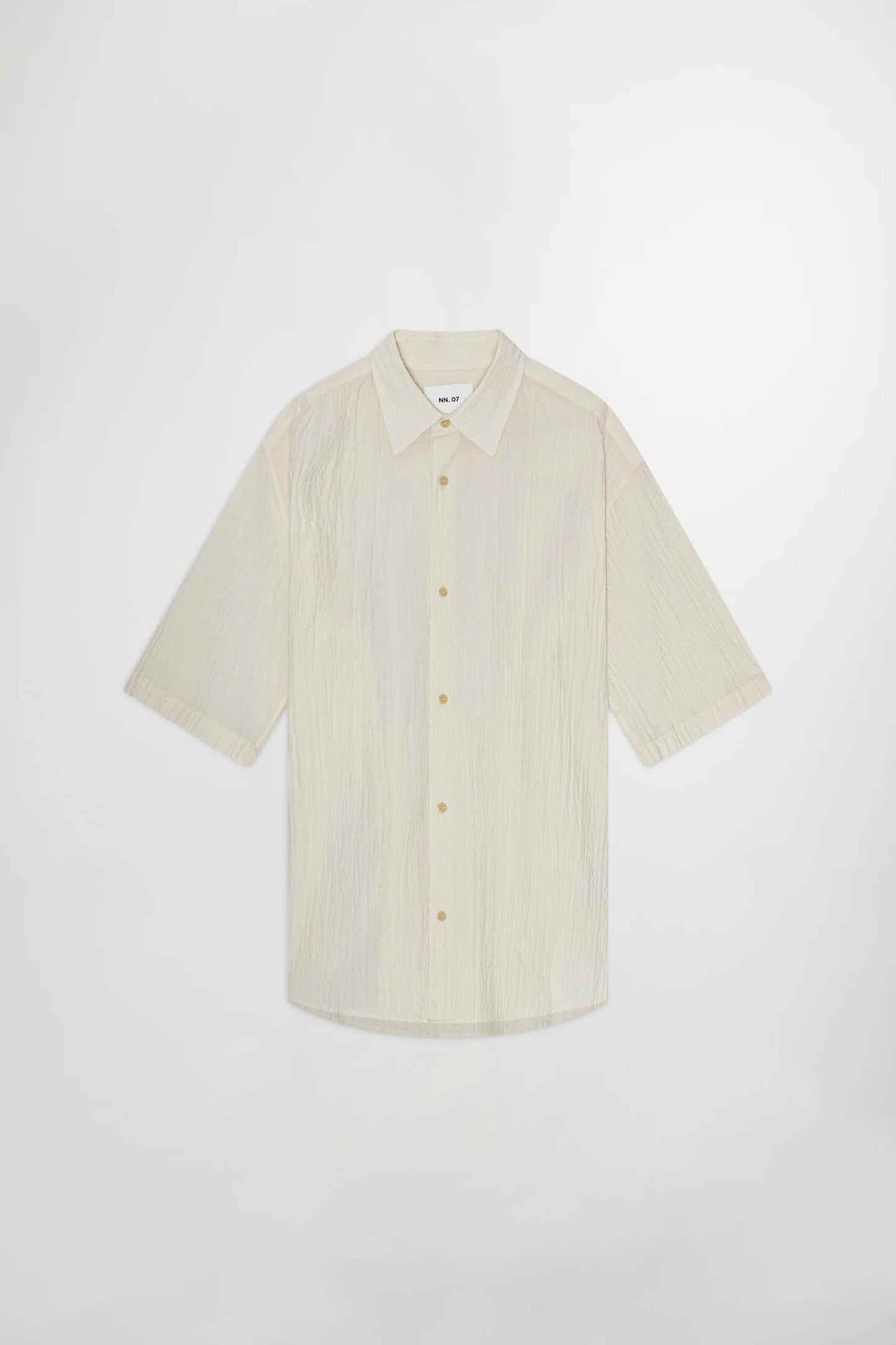 NN07 Chemises CANNOLI CREAM / S Chemise NN07 - Freddy Organic Cotton-Blend Seersucker Shirt 5721