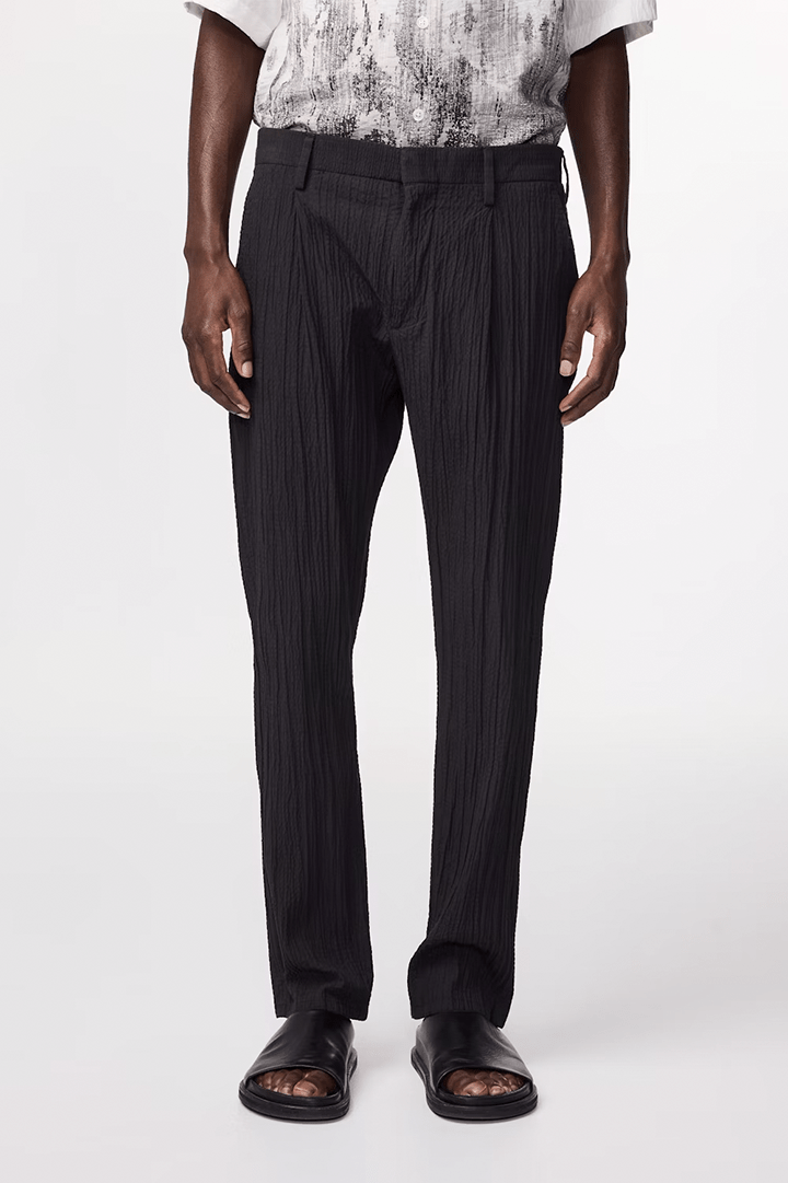 NN07 Pantalons Pantalon NN07 - Bill Pleated seersucker regular fit Trouser 5721