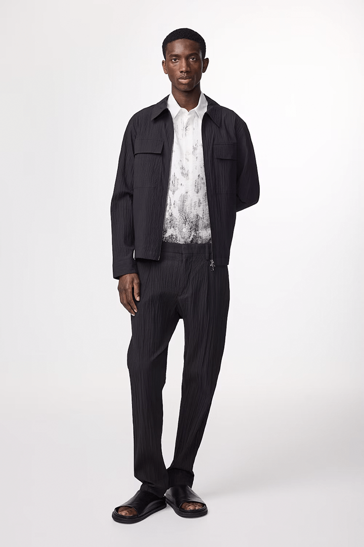 NN07 Pantalons Pantalon NN07 - Bill Pleated seersucker regular fit Trouser 5721