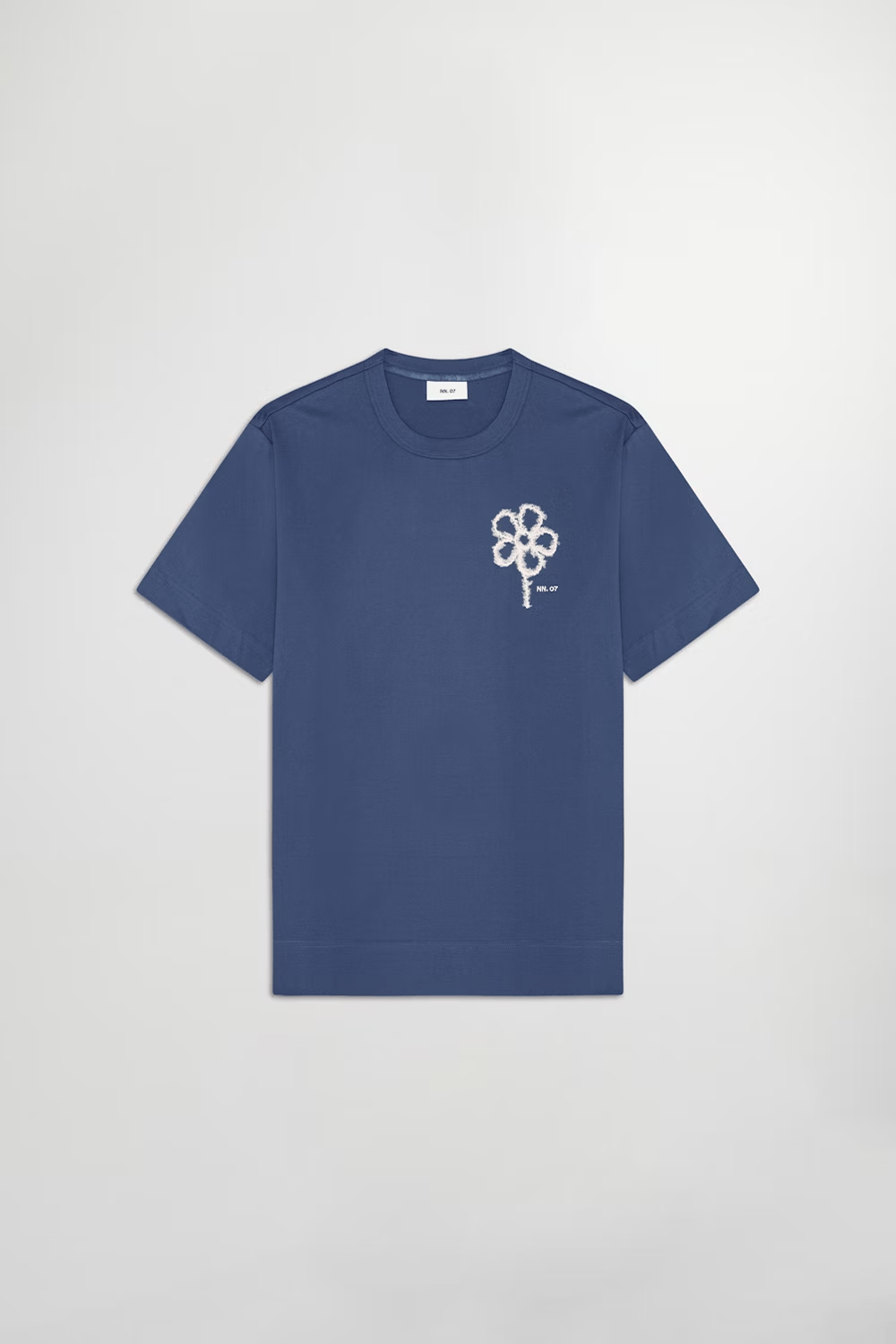 NN07 Polo/T-shirt 20D DENIM / S T-shirt NN07 - Pedro Embroidery organic cotton Tee 35255