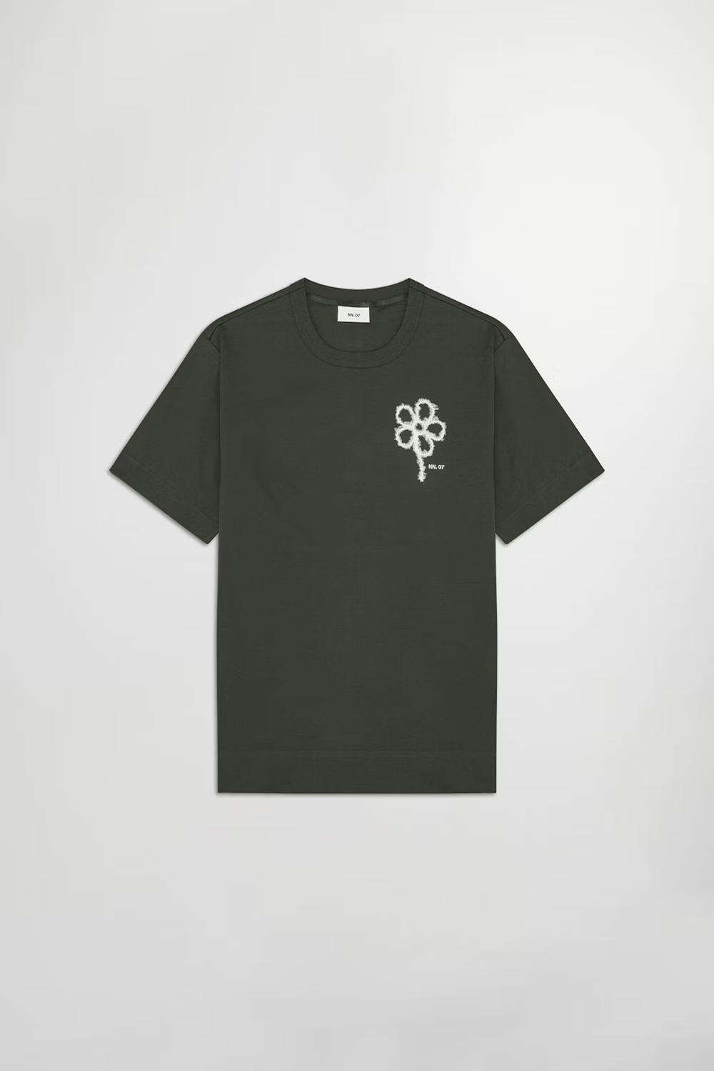 NN07 Polo/T-shirt 354 DARK ARMY / S T-shirt NN07 - Pedro Embroidery organic cotton Tee 35255