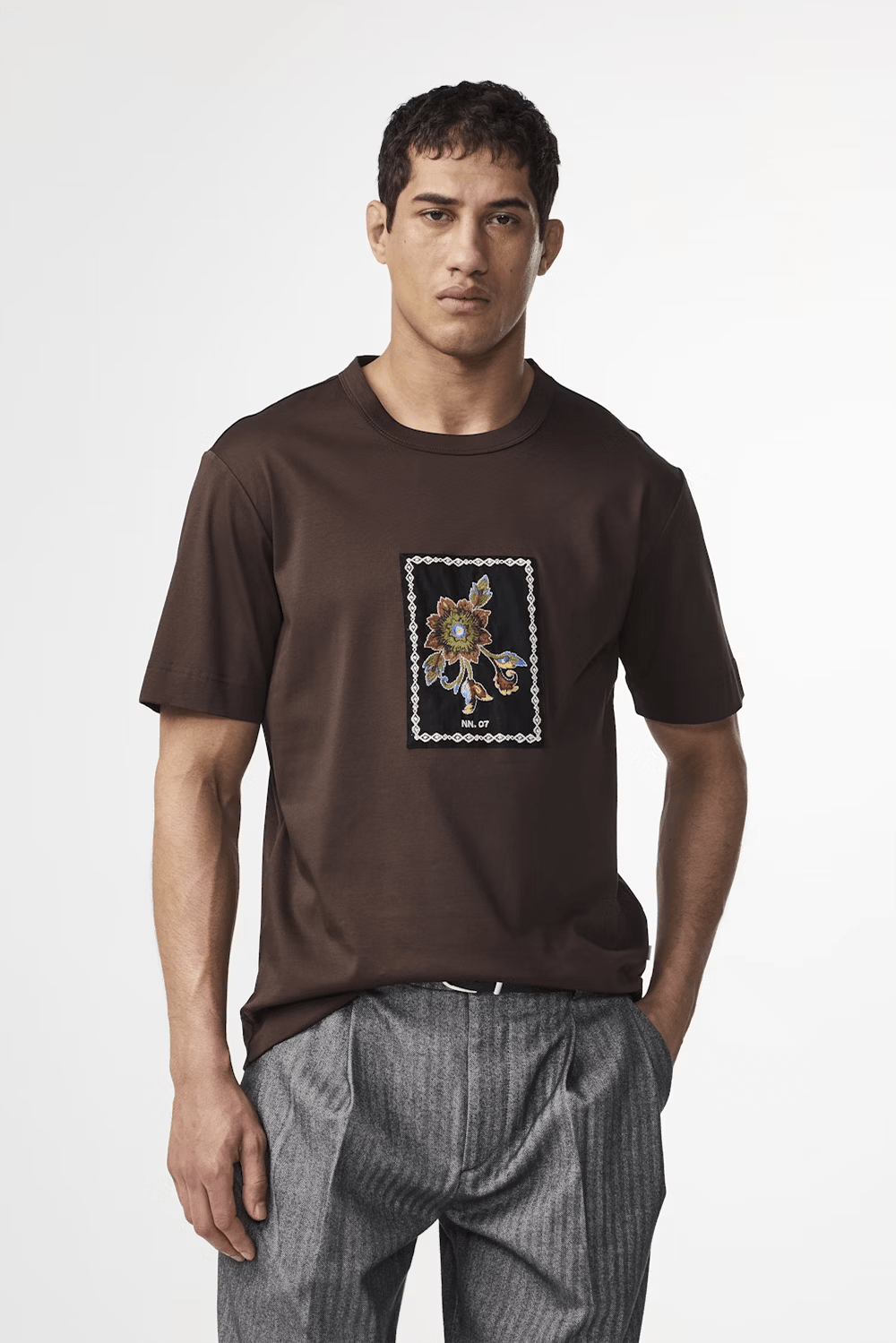 NN07 Polo/T-shirt T-shirt NN07 - Pedro APP SS Embroidery organic cotton Tee 3525