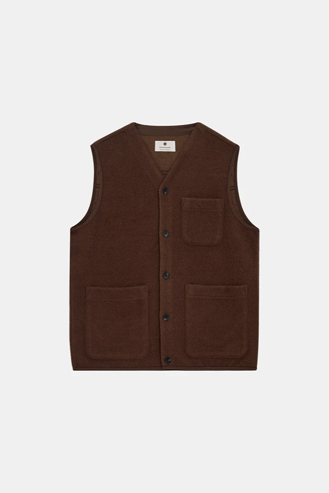 ANERKJENDT Pull/Cardigan/Gilet CARAFE / S Gilet Anerkjendt - Akramsus boiled wool
