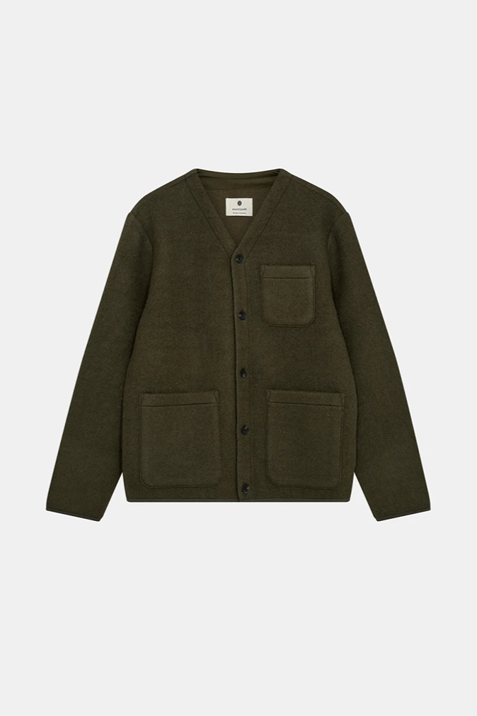 ANERKJENDT Pull/Cardigan/Gilet FOREST NIGHT / S Pull Anerkjendt - Aksigurd boiled wool overshirt
