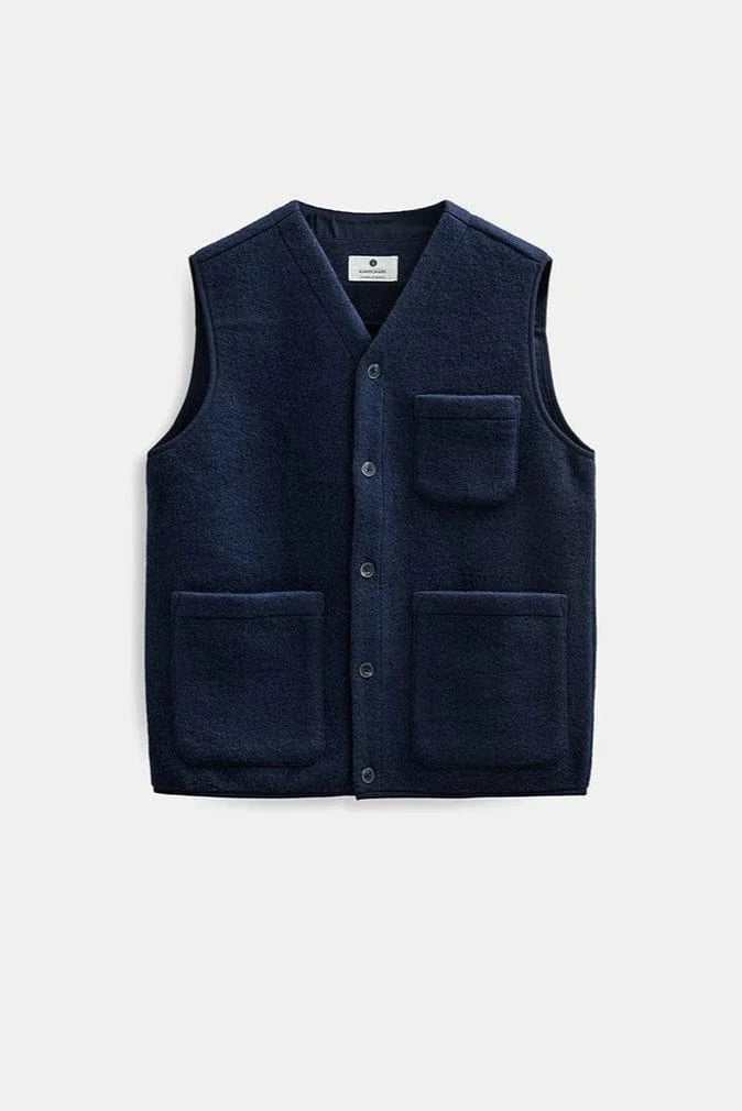 ANERKJENDT Pull/Cardigan/Gilet SKY CAPTAIN / S Gilet Anerkjendt - Akramsus boiled wool