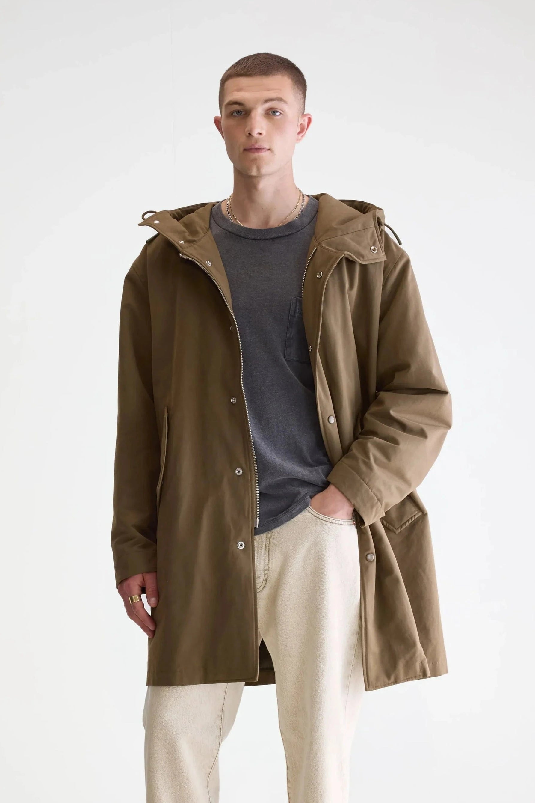 BELLEROSE Doudoune/manteaux/outerwear/blousons OLIVE NIGHT / S Manteau Bellerose - Parka à capuche Hanson