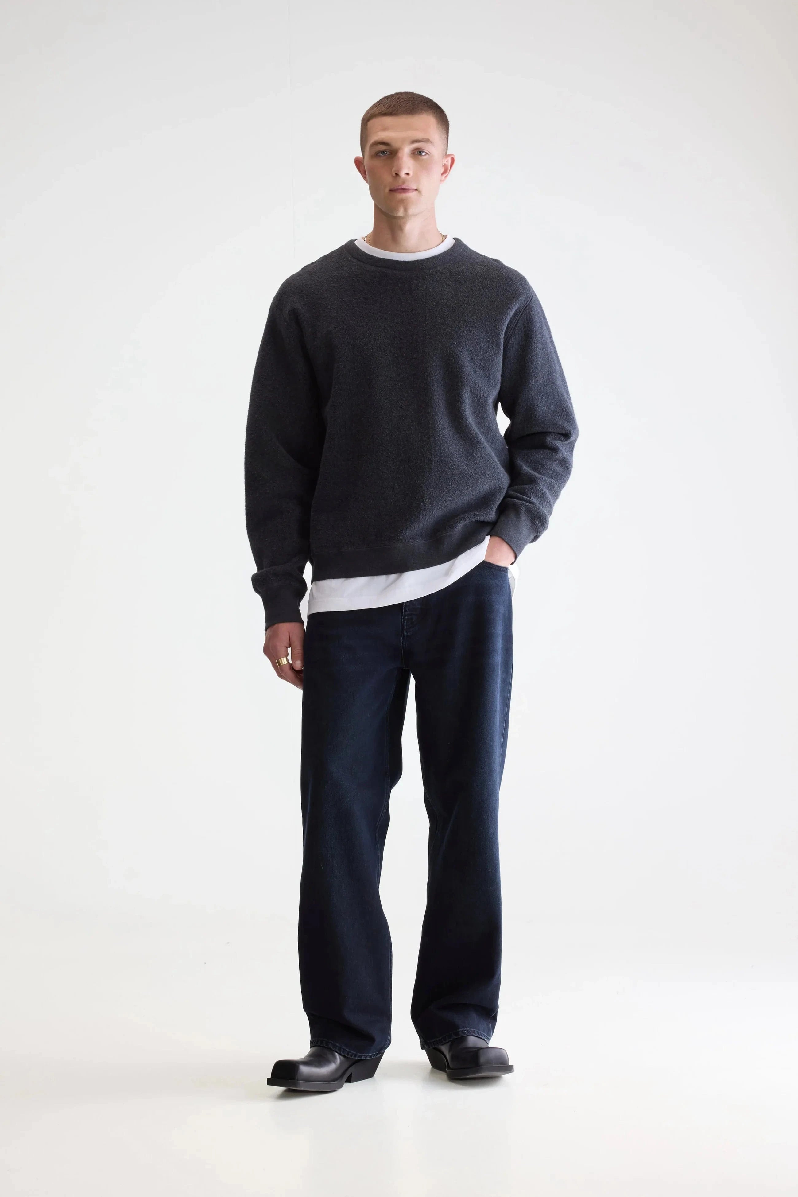 BELLEROSE Sweats Sweat Bellerose - Sweatshirt à col rond Matt Anthracite