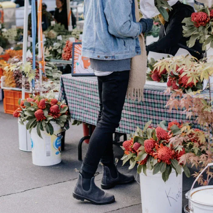 BLUNDSTONE Chaussures Blundstone - 1910 ORIGINALS SUEDE BOOTS STEEL GREY WAX