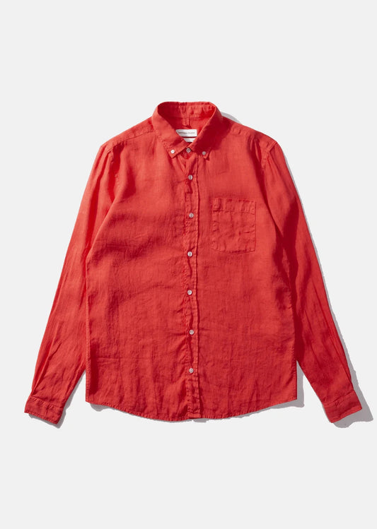 Edmmond Studios Chemises Plain Red / S Chemise Edmmond Studios - Linen Shirt