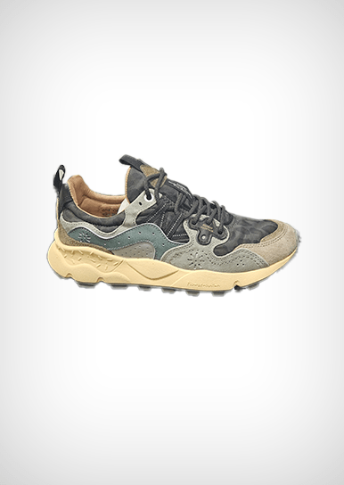 Flower Mountain Chaussures Anthracite/Green / 40 Chaussures Flower Mountain - Yamano 3 Uni Suede/Nylon/Animal Print Anthracite/Green