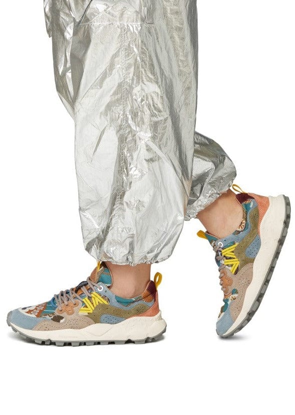 Flower Mountain Chaussures Chaussures Flower Mountain - Yamano 3 Uni Suede/Cabuki Print Taupe/Azure/Multi