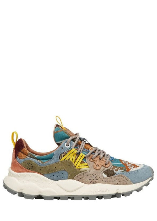 Flower Mountain Chaussures TAUPE-AZURE-MULTI / 40 Chaussures Flower Mountain - Yamano 3 Uni Suede/Cabuki Print Taupe/Azure/Multi