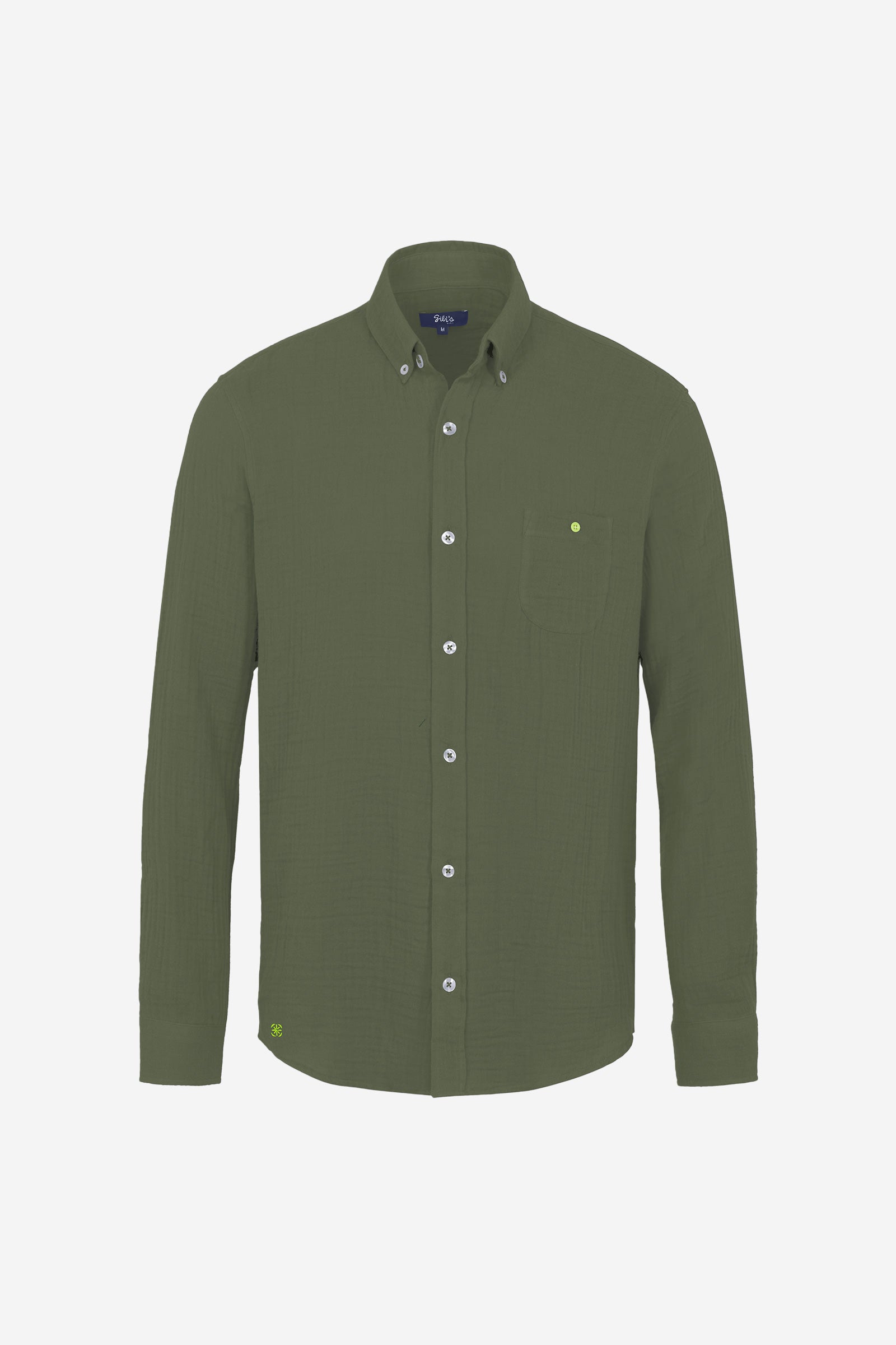 GILIS Chemises KHAKI / S Chemise Gilis - Chemise en gaze de coton