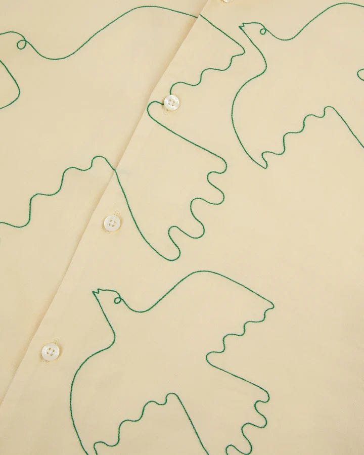 MAISON LABICHE Chemises Chemise Maison Labiche - Morney Doves Print Twill Vanilla
