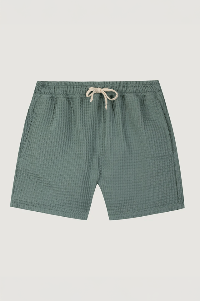 MAISON LABICHE shorts DUST GREEN / S Short Maison Labiche - Waffle Cotton hérelle