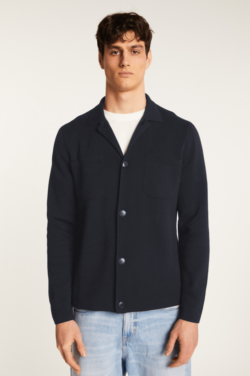 MONTAGUT Pull/Cardigan/Gilet 8840 MARINE / S Cardigan Maison Montagut - Veste en coton Mirwan