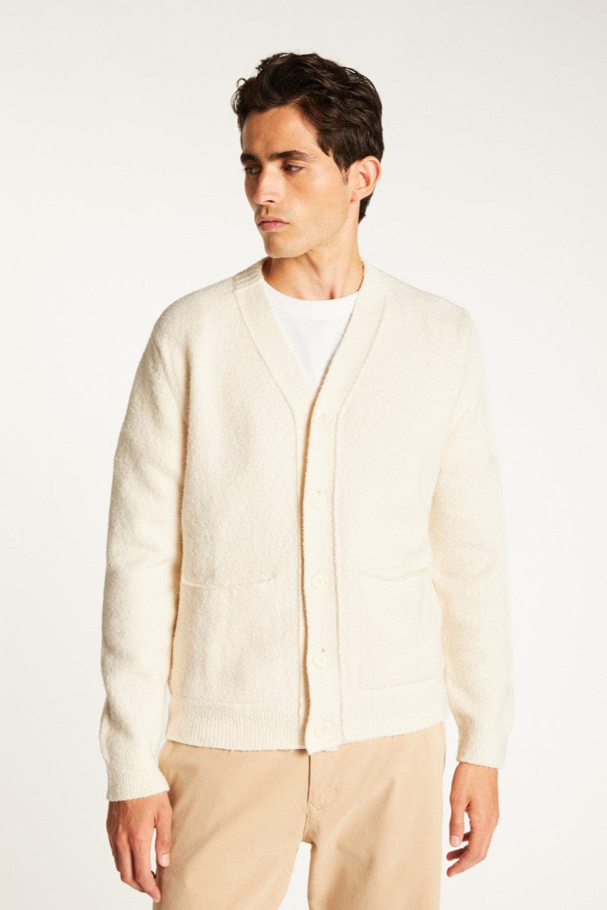 MONTAGUT Pull/Cardigan/Gilet 9001 ECRU / S Cardigan Maison Montagut - Cardigan en coton Georgio