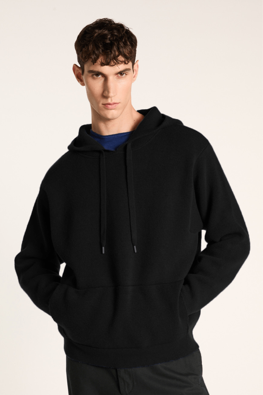 MONTAGUT Sweats 9010 NOIR / S Sweat Maison Montagut - Sweat à capuche en laine Elio