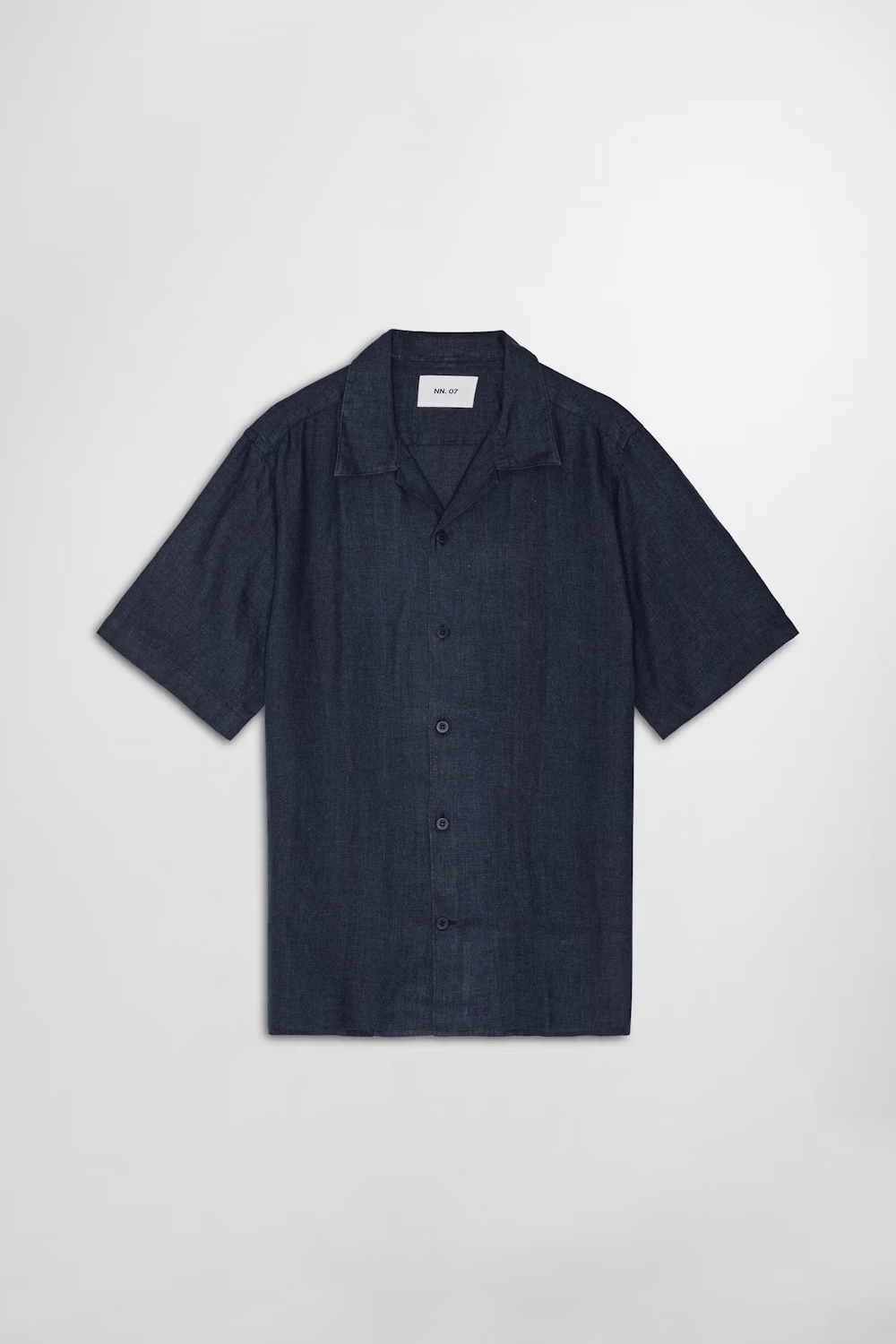 NN07 Chemises 200 NAVY BLUE / S Chemise NN07 - Julio Open Collar Linen Shirt 5708