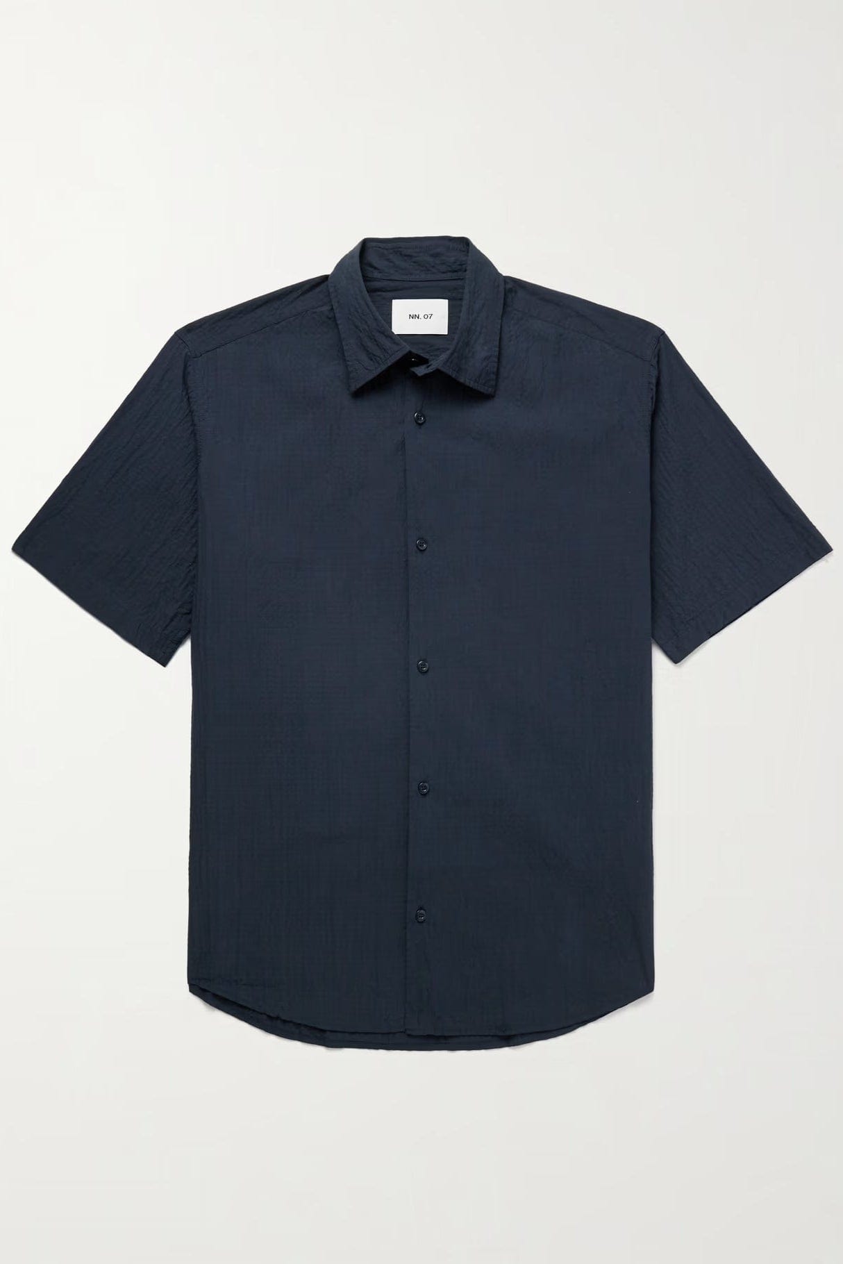 NN07 Chemises 200 NAVY / S Chemise NN07 - Freddy Organic Cotton-Blend Seersucker Shirt 5721