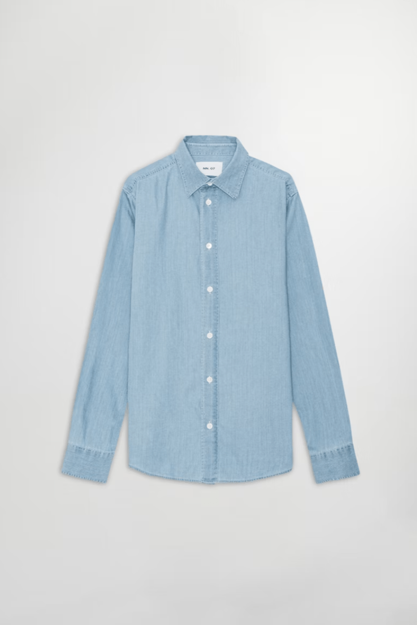 NN07 Chemises 241 BLEACH INDIGO / XS Chemise NN07 - Colby Denim Shirt 5765