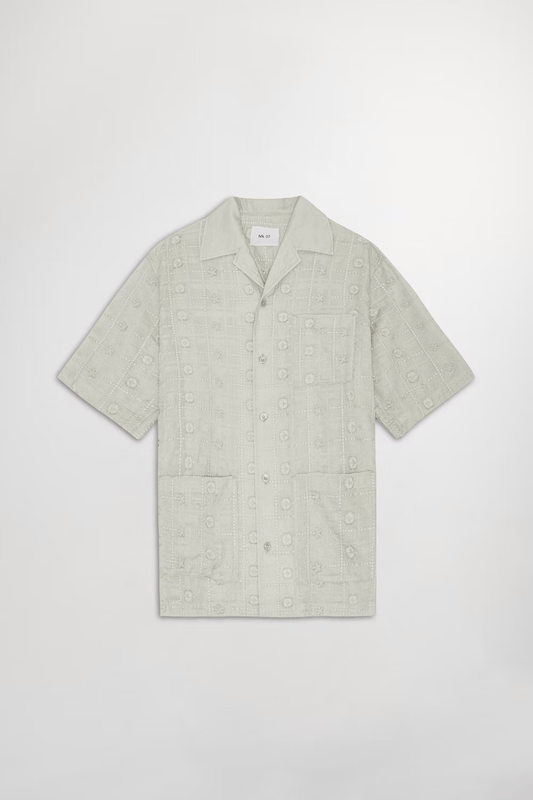 NN07 Chemises 370 SAGE GREEN / S Chemise NN07 - Ben Embroidery Anglaise Shirt 5026
