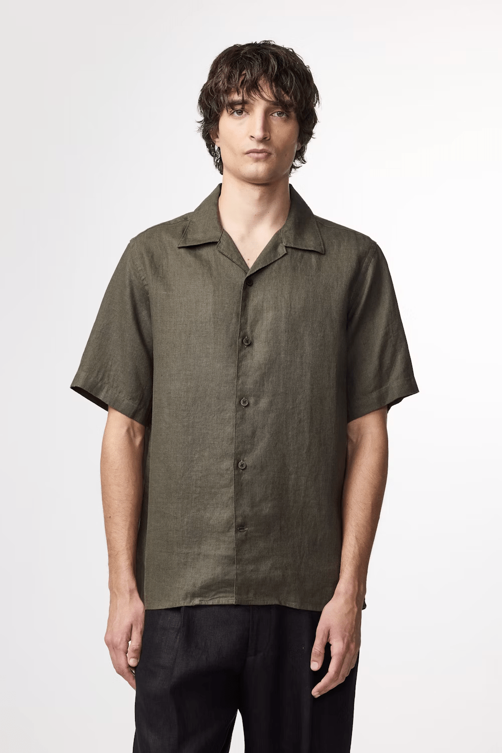 NN07 Chemises Chemise NN07 - Julio Open Collar Linen Shirt 5708