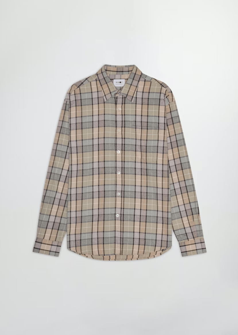 NN07 Chemises Dark Grey Check / M Chemise NN07 - Deon Checkered 5356