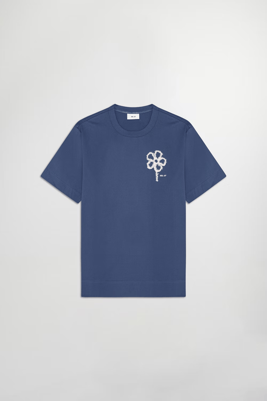 NN07 Polo/T-shirt 20D DENIM / S T-shirt NN07 - Pedro Embroidery organic cotton Tee 35255