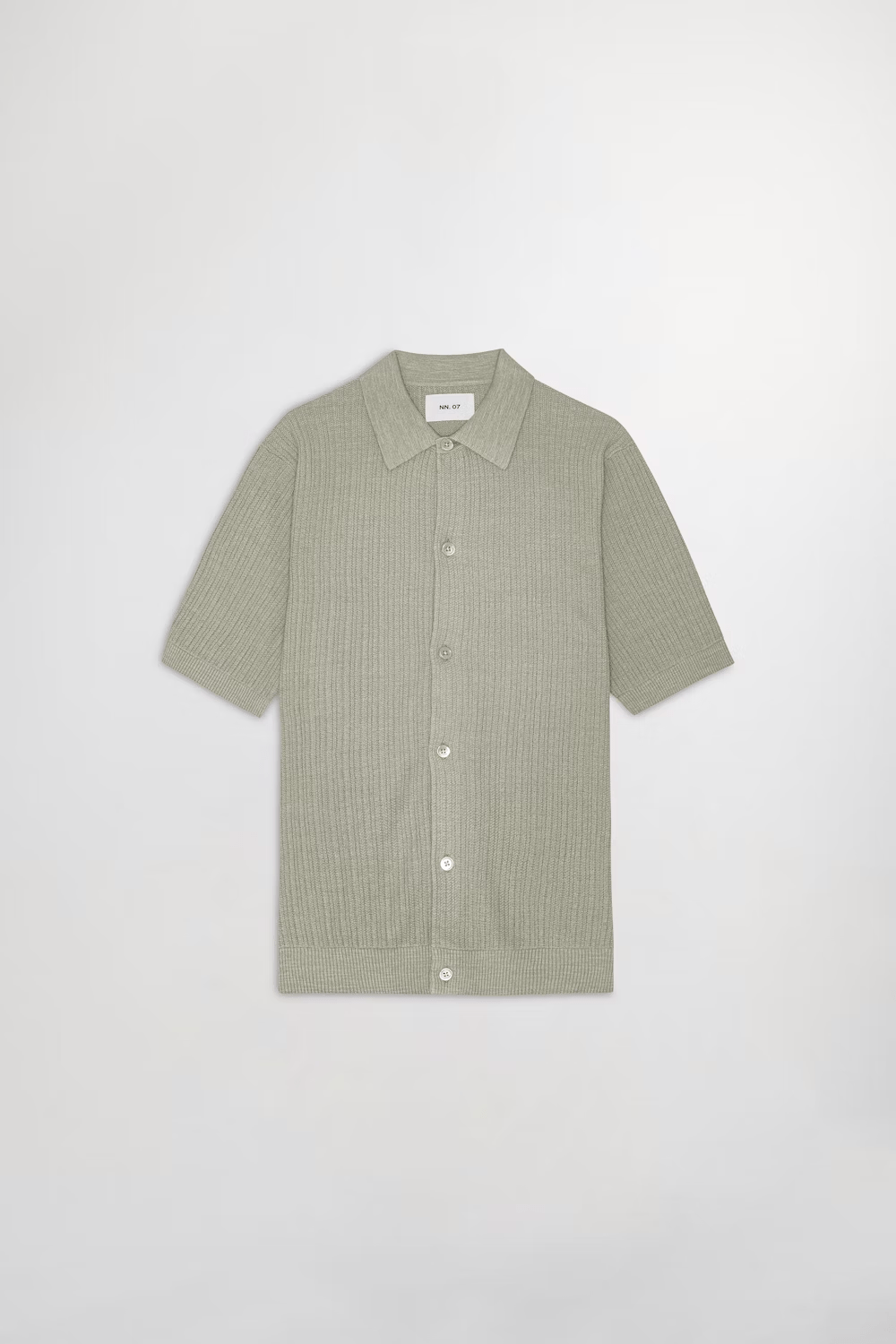 NN07 Polo/T-shirt 370 SAGE GREEN / S Polo NN07 - Nolan Ribbed organic cotton Polo 6695