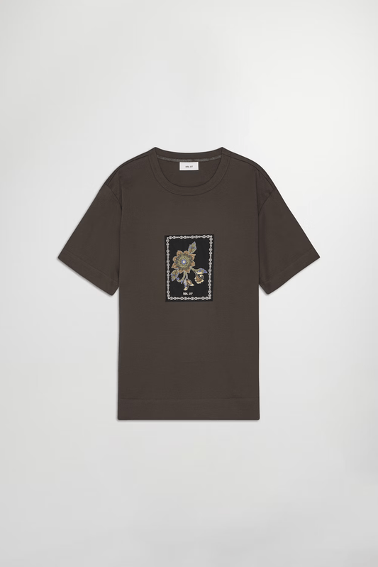 NN07 Polo/T-shirt 826 DEMITASSE / S T-shirt NN07 - Pedro APP SS Embroidery organic cotton Tee 3525