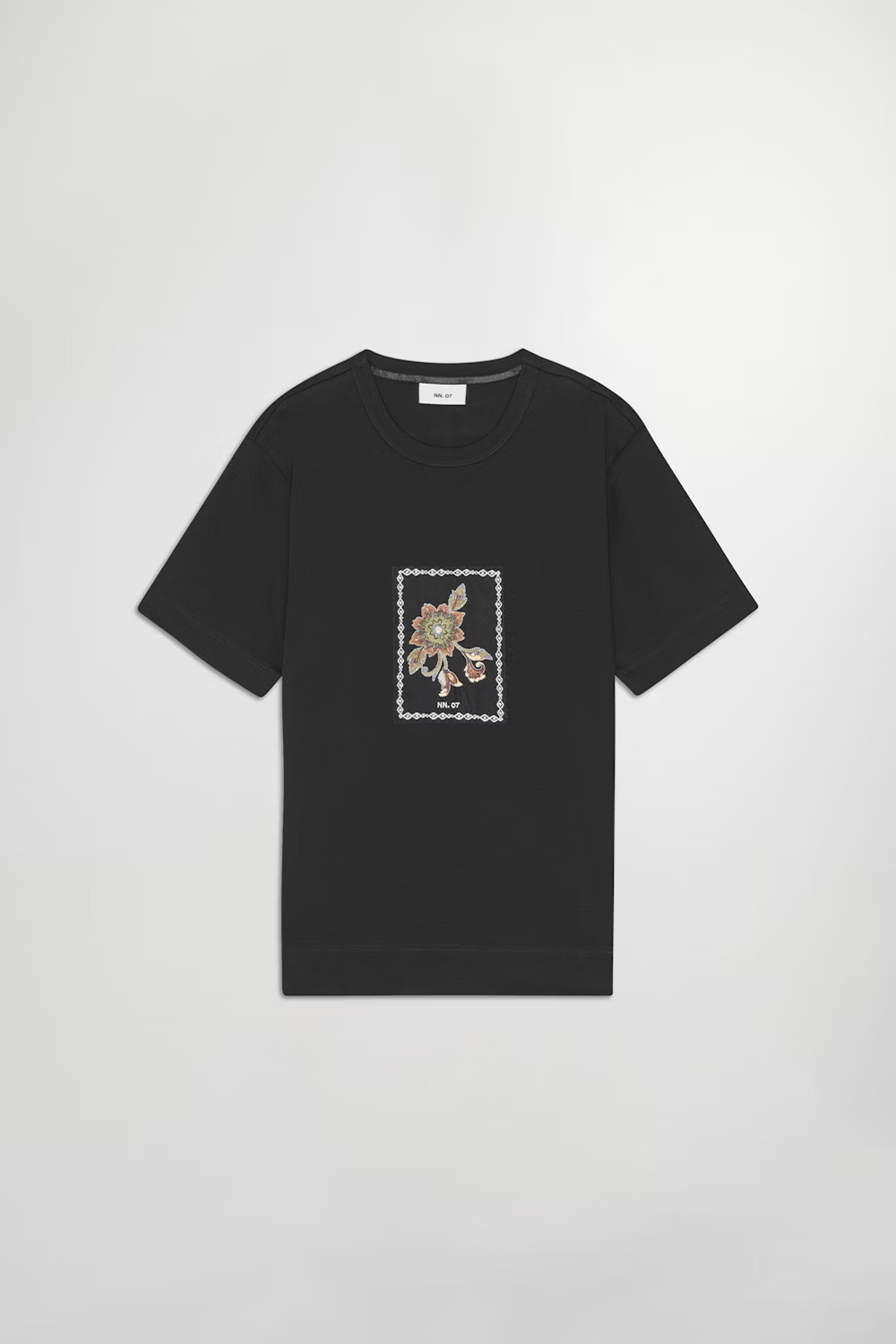 NN07 Polo/T-shirt 999 BLACK / S T-shirt NN07 - Pedro APP SS Embroidery organic cotton Tee 3525
