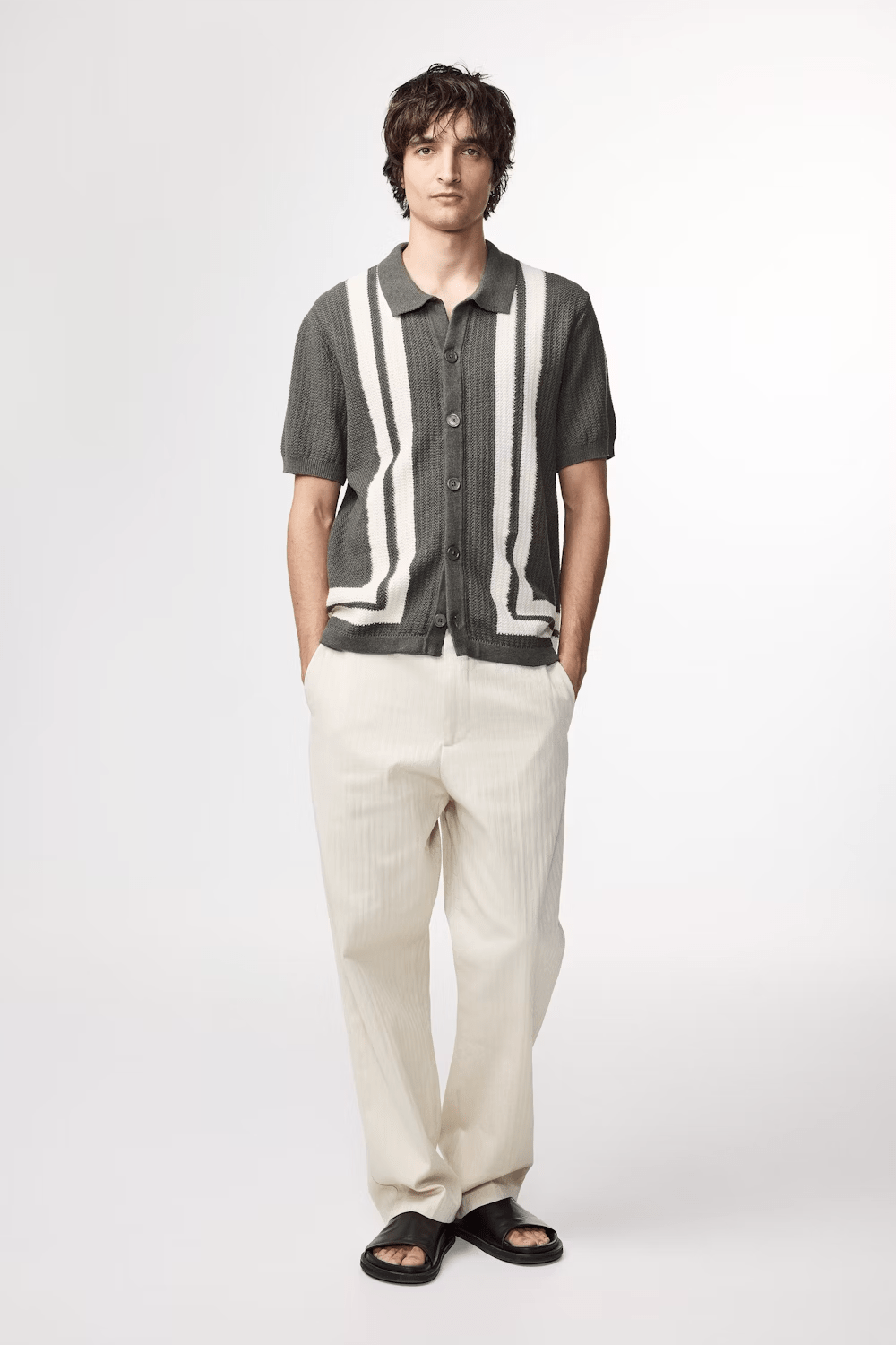 NN07 Polo/T-shirt Polo NN07 - Ares Textured Stitch Shirt 6636