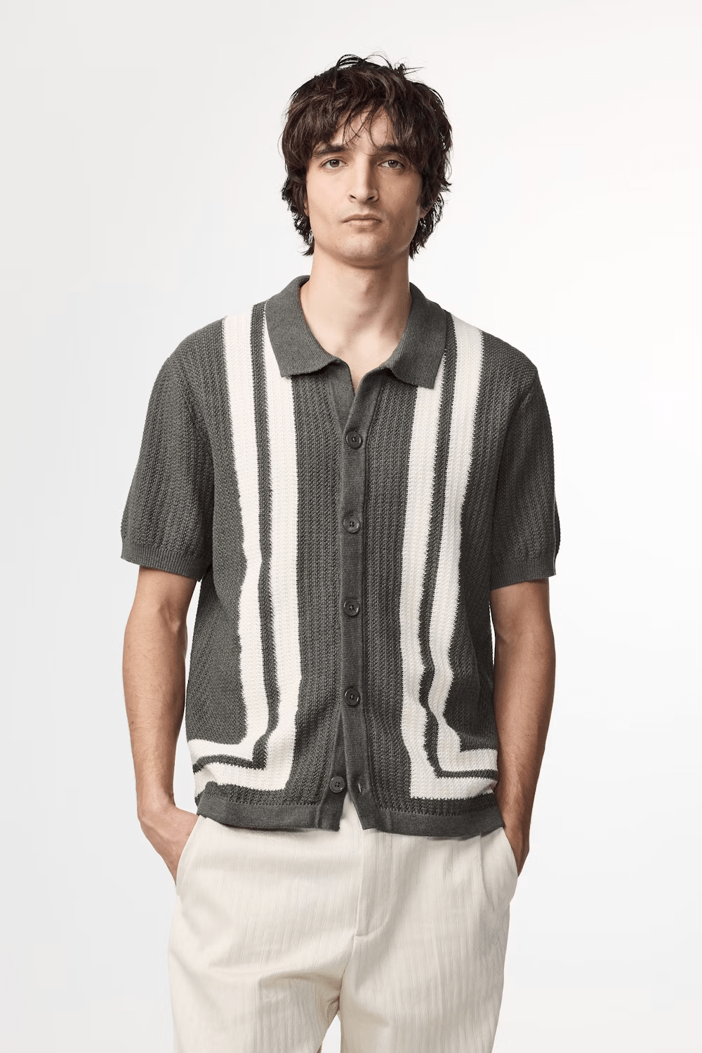 NN07 Polo/T-shirt Polo NN07 - Ares Textured Stitch Shirt 6636
