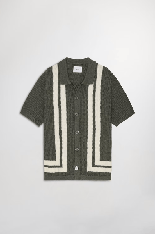 NN07 Polo/T-shirt Polo NN07 - Ares Textured Stitch Shirt 6636