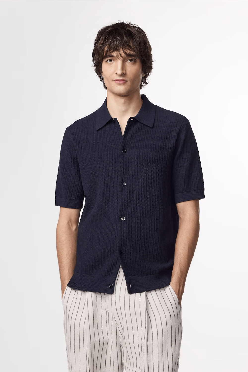 NN07 Polo/T-shirt Polo NN07 - Nolan Ribbed organic cotton Polo 6695