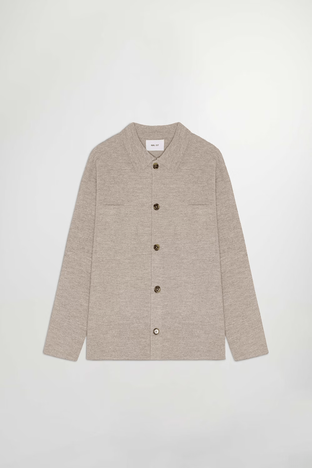 NN07 Pull/Cardigan/Gilet 119 KHAKI BEIGE / XS Surchemises NN07 - Jonas Boiled wool Overshirt 6398
