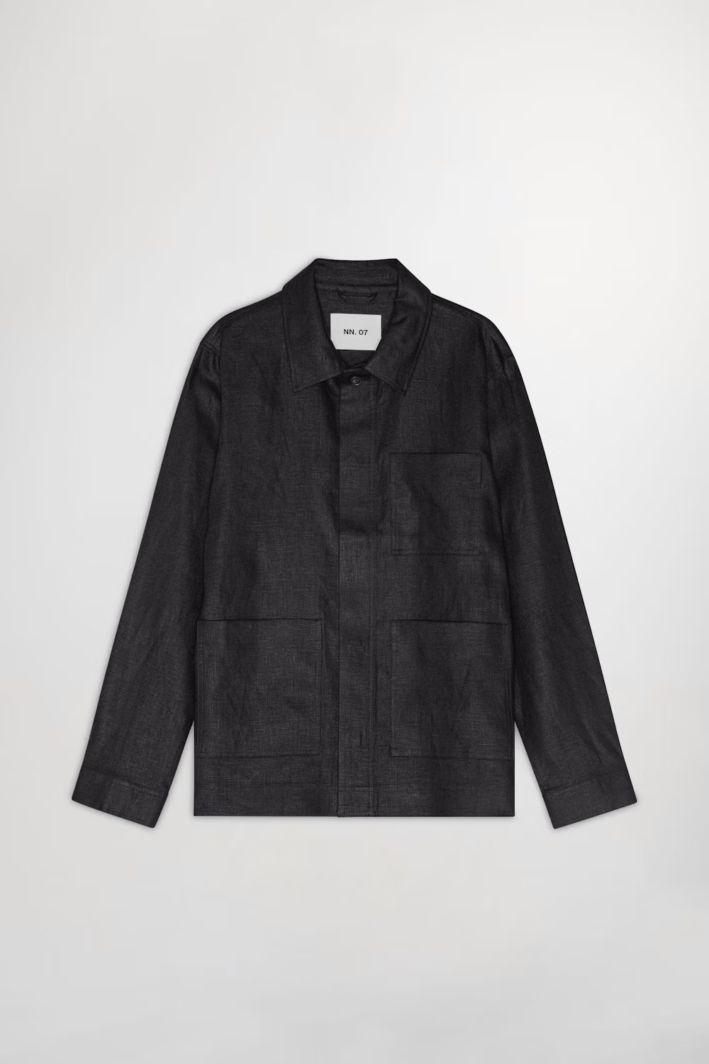 NN07 Veste/Blouson 999 BLACK / S Veste NN07 - Olav Workwear-inspired linen Overshirt 1454