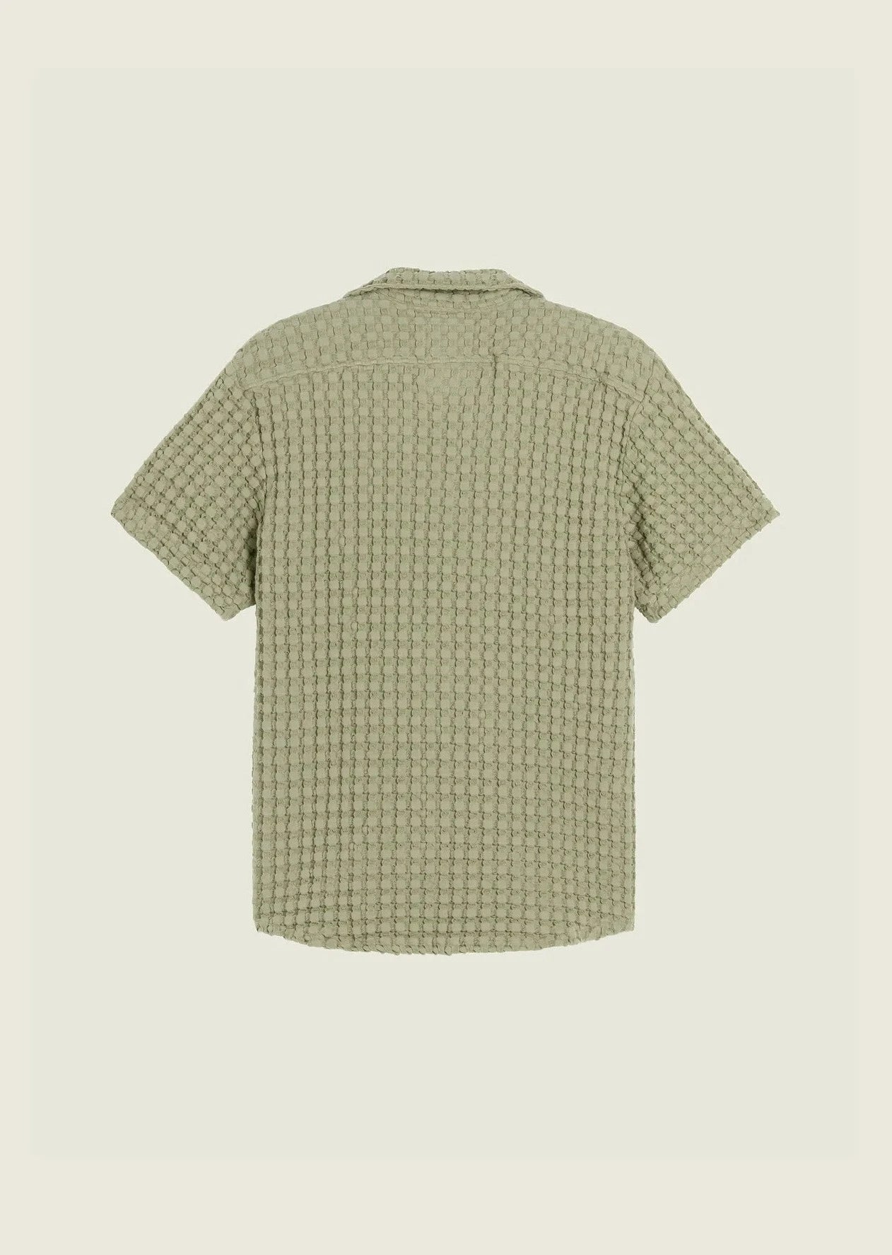 OAS Chemises Chemise OAS -  Dusty Green Cuba Waffle Shirt