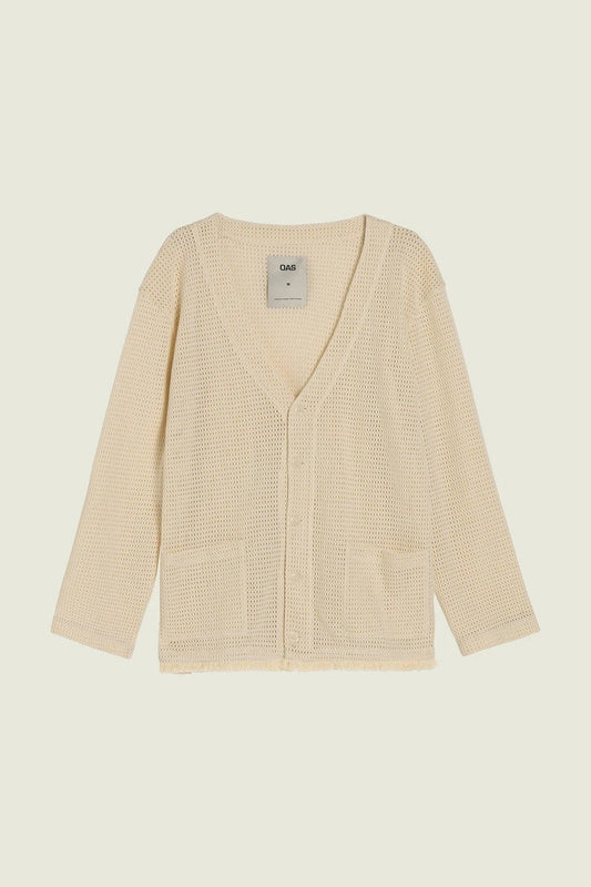 OAS Pull/Cardigan/Gilet ECRU / XS Cardigan OAS - Net Cardigan