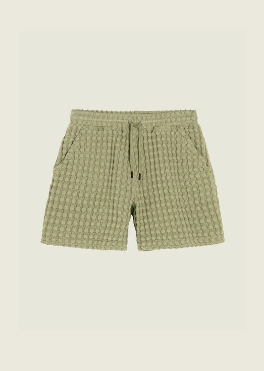 OAS shorts Short OAS - Dusty Green Porto Waffle Shorts