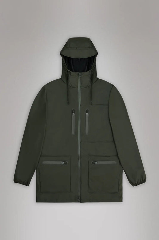 RAINS Veste/Blouson 03 Green / S Imperméable Rains - Cargo Long Jacket