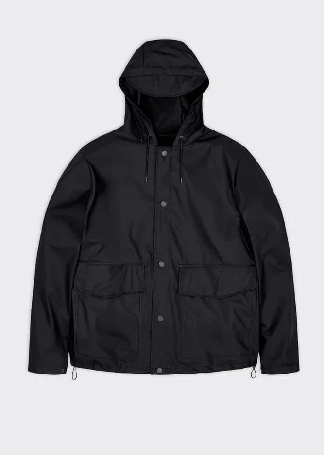 Rains Veste/Blouson Black / XS Imperméable Rains - Short hooded coat