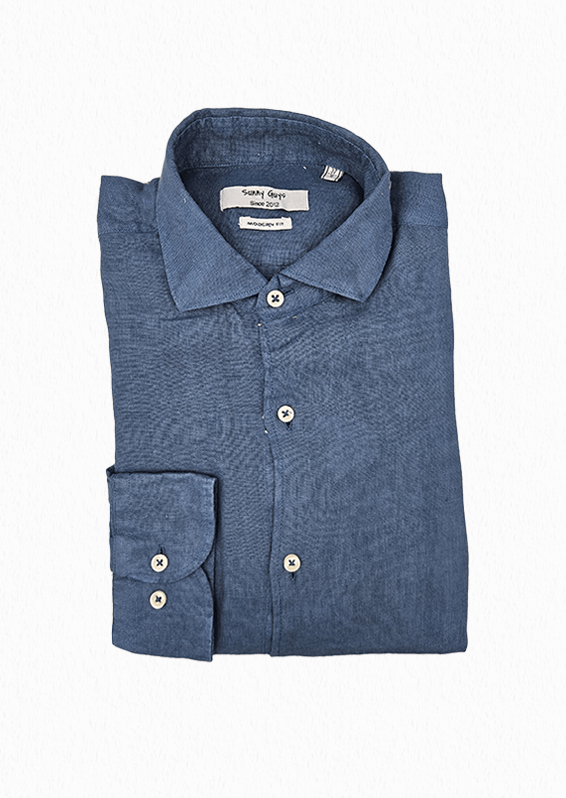 Sunny Guys Chemises Bleu Denim / S Chemise Sunny Guys - Chemise en Lin