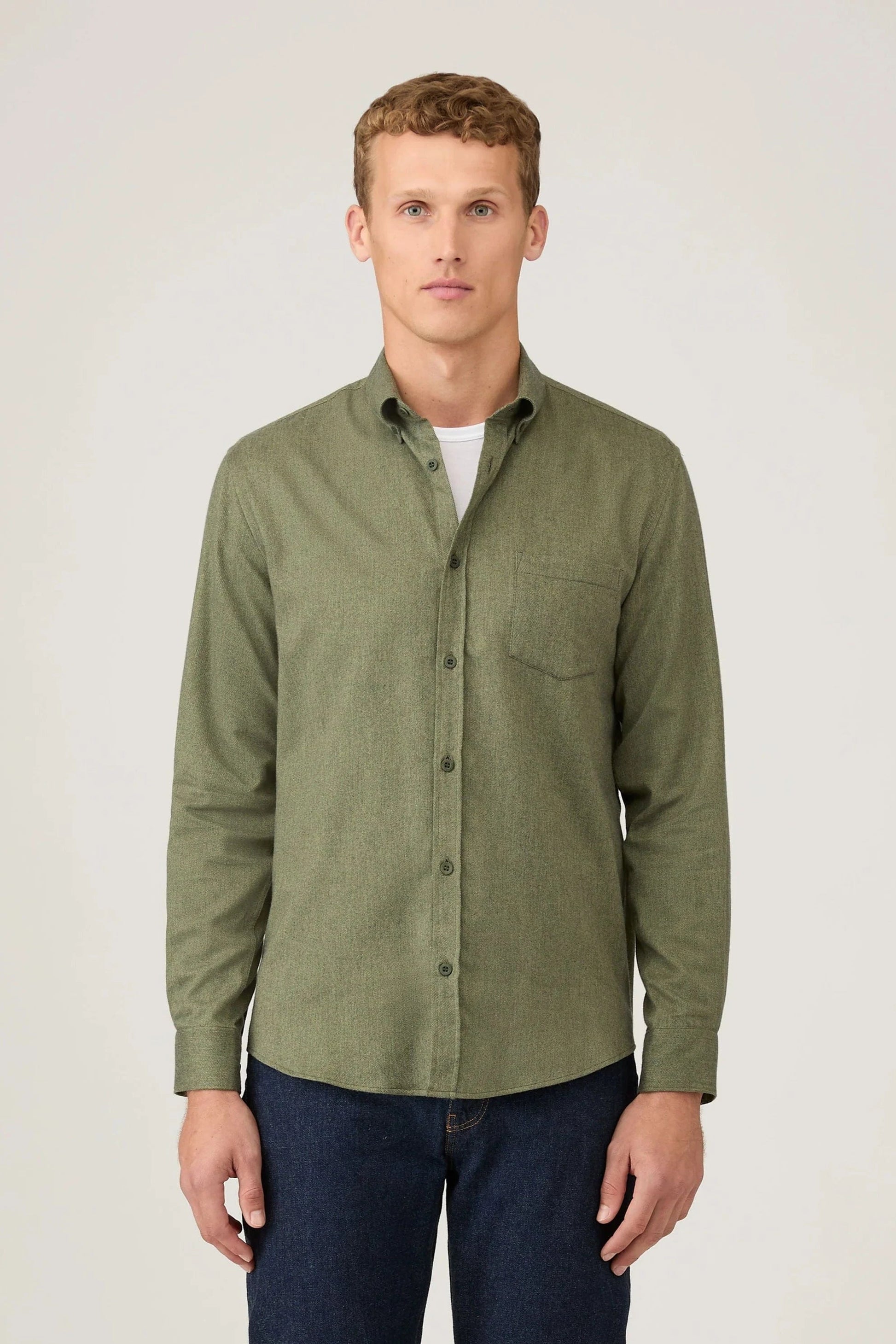 SUNSPEL Chemises Chemise Sunspel - Chemise boutonnée en flanelle