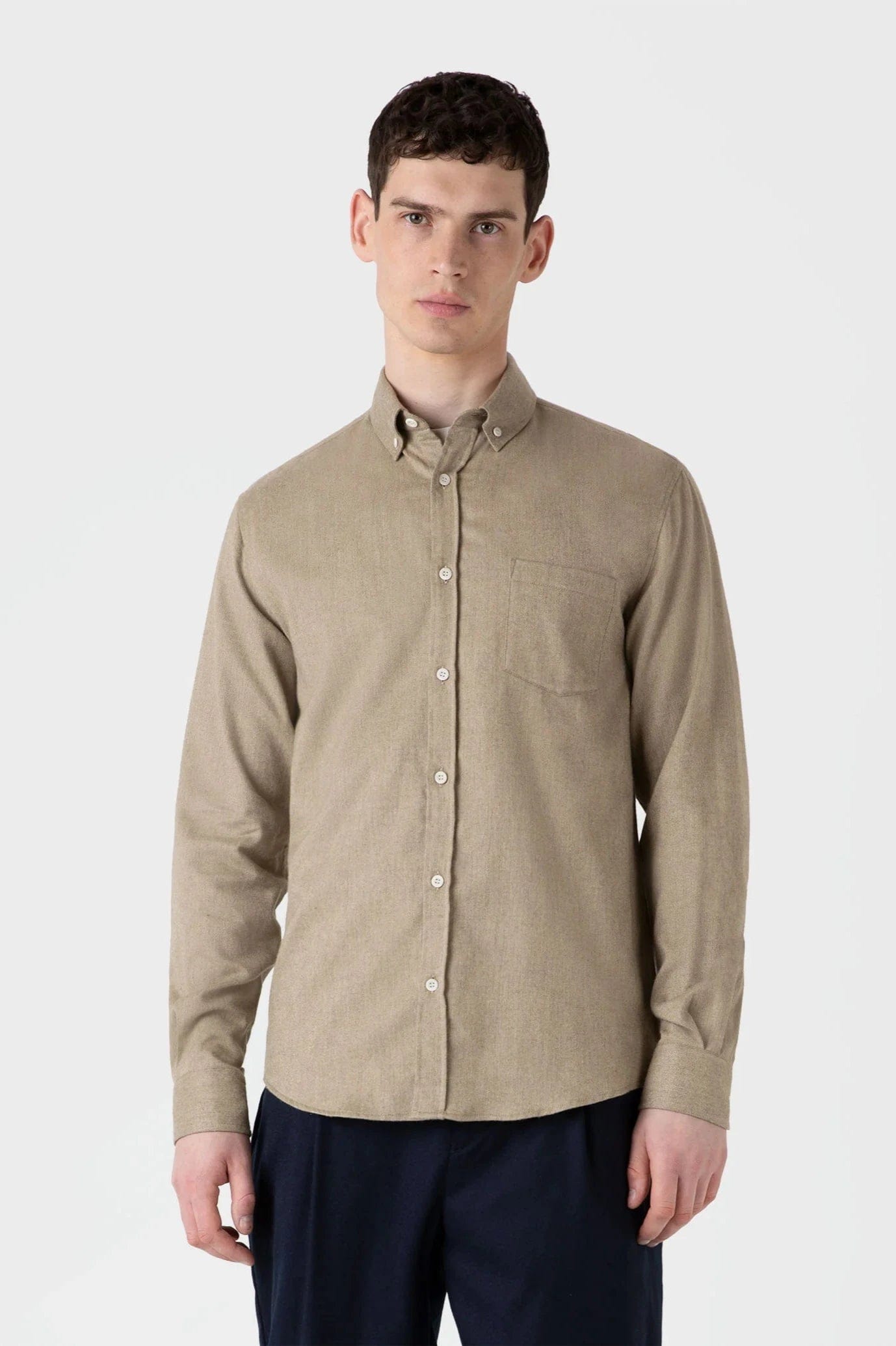 SUNSPEL Chemises Chemise Sunspel - Chemise boutonnée en flanelle