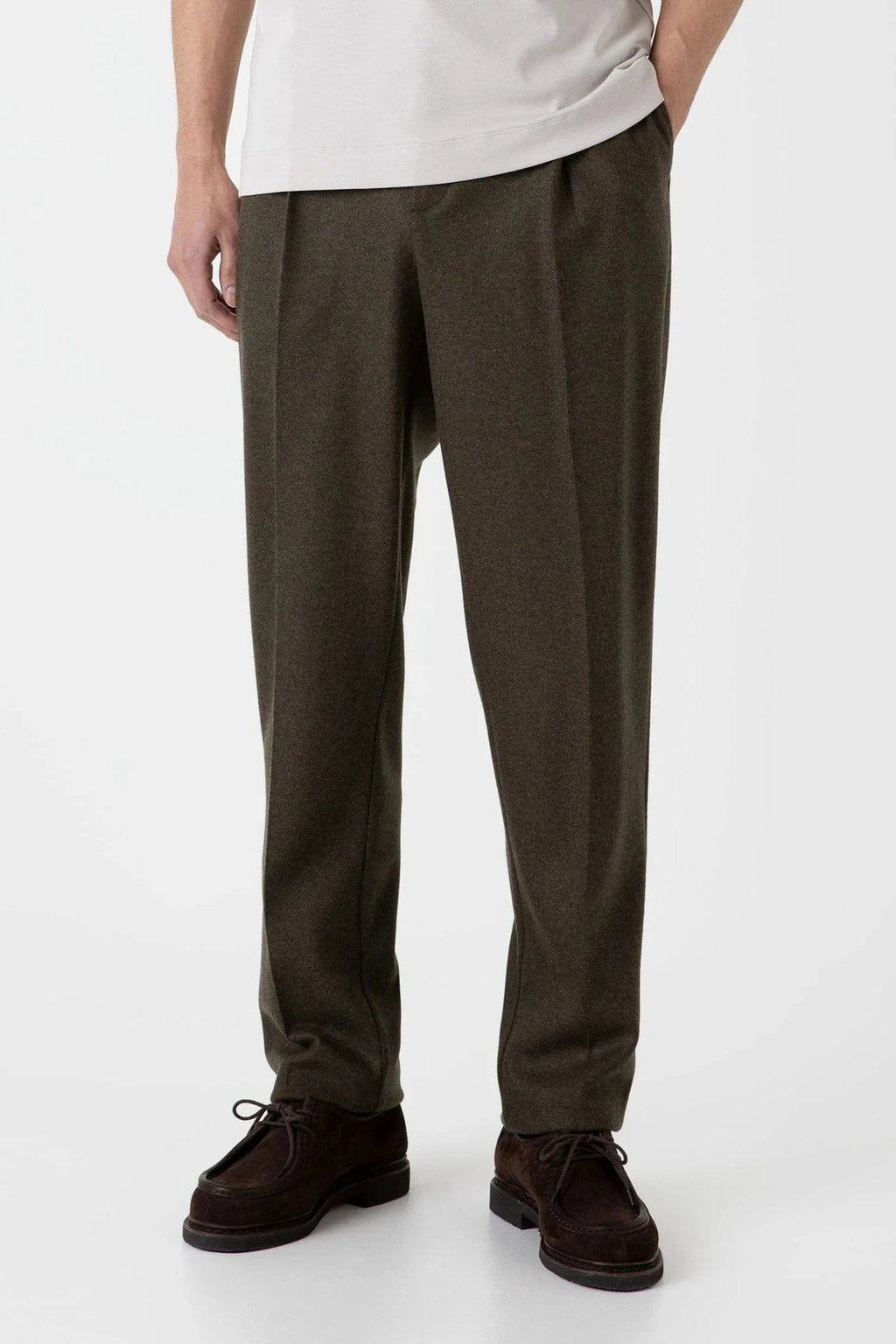 SUNSPEL Pantalons Pantalon Sunspel - Pantalon à pli en laine bouillie