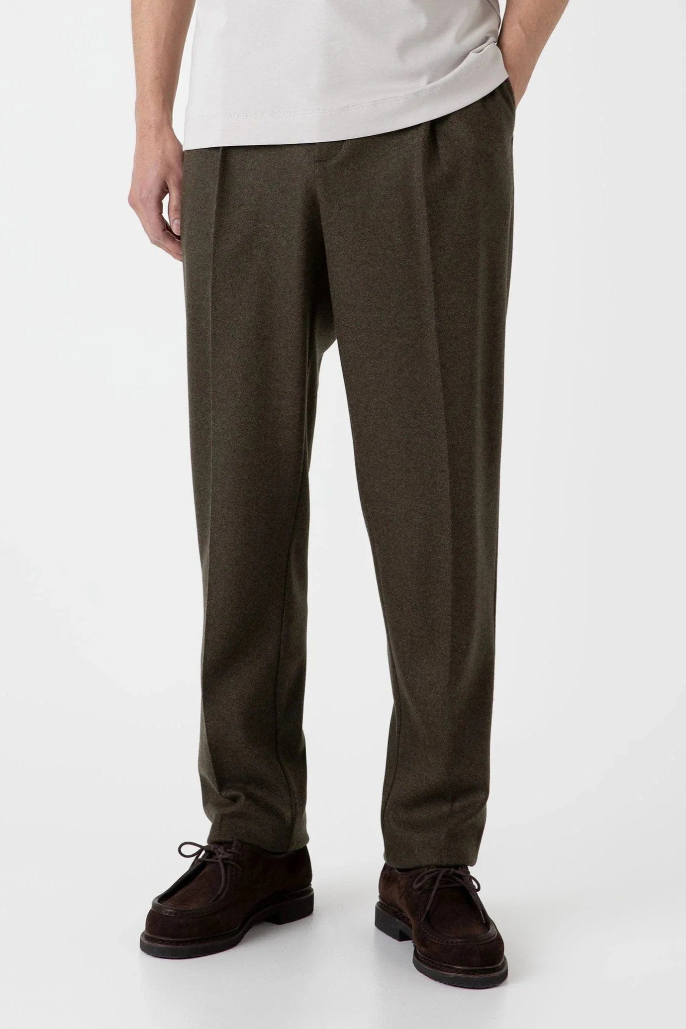 SUNSPEL Pantalons Pantalon Sunspel - Pantalon à pli en laine bouillie