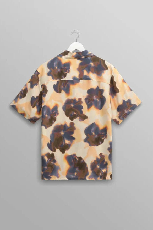 WAX LONDON Chemises Chemise Wax London - Didcot Peach Floral Blur Short-Sleeve Shirt